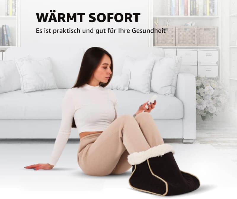 Elektrisches Heizkissen mit Infrarot - 3 Temperaturstufen, Braun