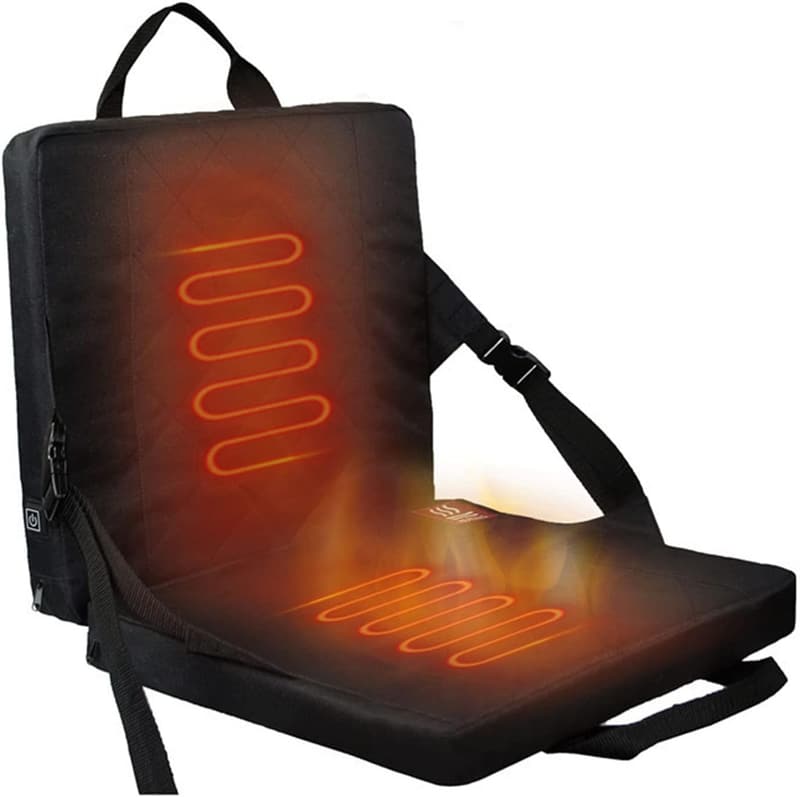 Beheiztes Sitzkissen mit Rückenlehne für Camping und Outdoor-Aktivitäten