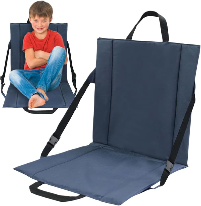 Tragbares Stadion-Sitzkissen mit Rückenlehne und Netztasche
