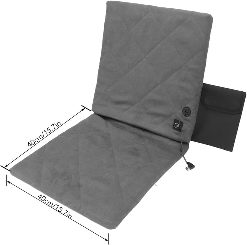 Beheizter Klappbarer Stadionsitz – Ergonomisches Sitzkissen für Camping, Angeln, 3 Heizmodi