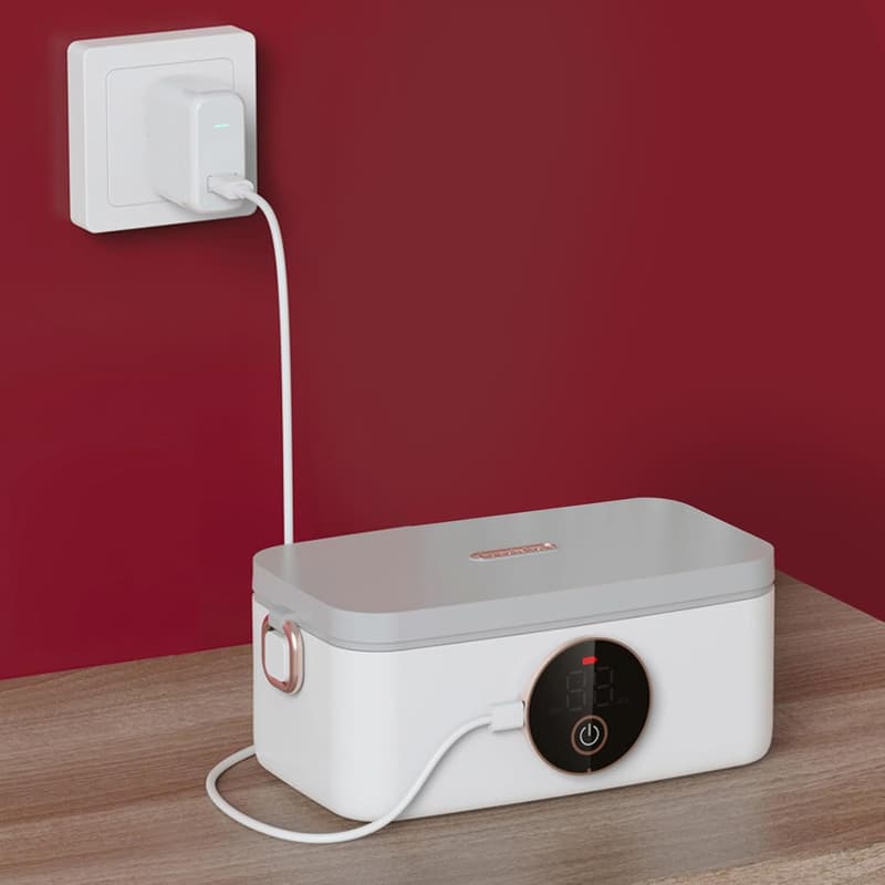 Elektrische Lunchbox 1L mit Edelstahlbehältern für Schule und Arbeit