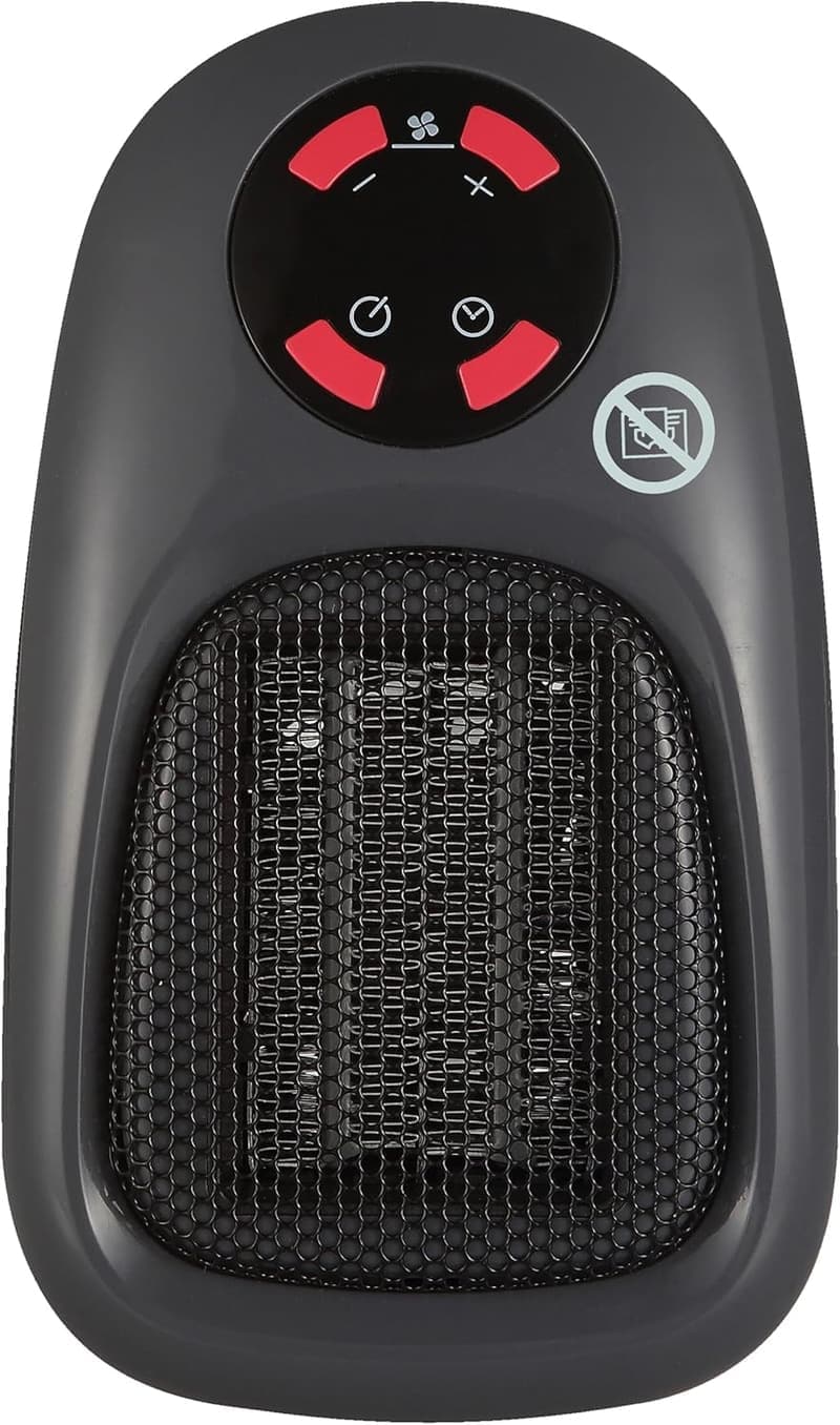Starker Heizlüfter 500W mit Fernbedienung und Timer für Räume bis 20 qm
