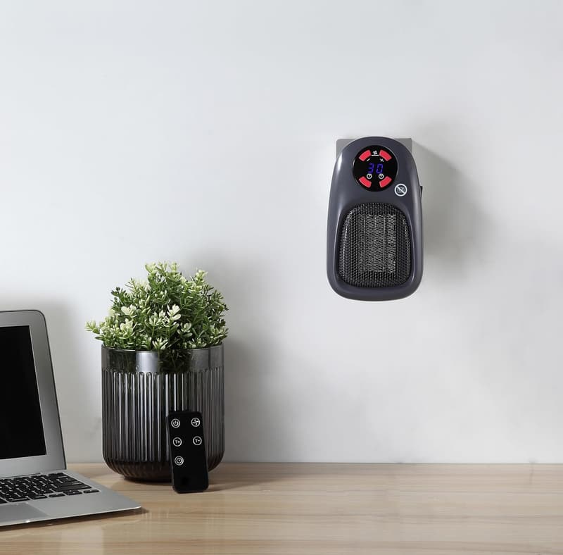 Starker Heizlüfter 500W mit Fernbedienung und Timer für Räume bis 20 qm