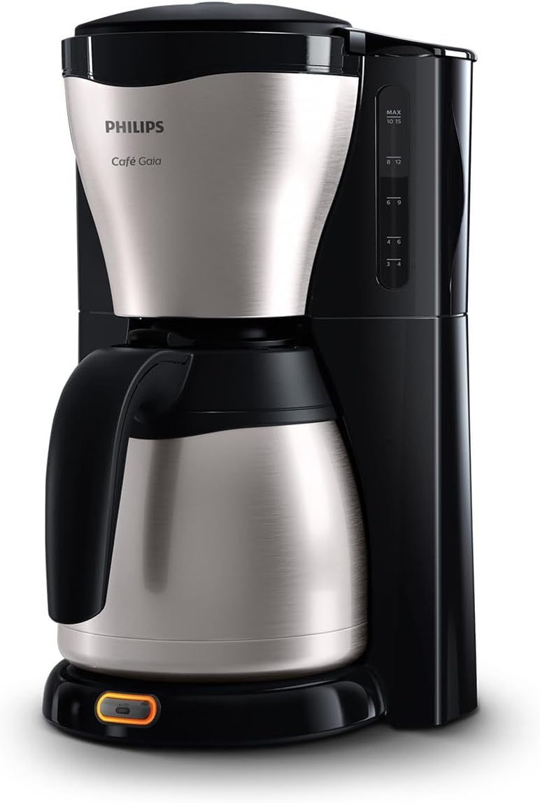 Philips Café Gaia Filterkaffeemaschine mit 1.300 ml Edelstahl-Thermoskanne