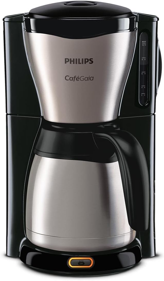 Philips Café Gaia Filterkaffeemaschine mit 1.300 ml Edelstahl-Thermoskanne