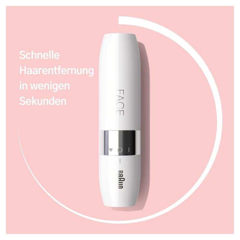 Elektrischer Gesichtshaarentferner für Damen, handlich und sanft.