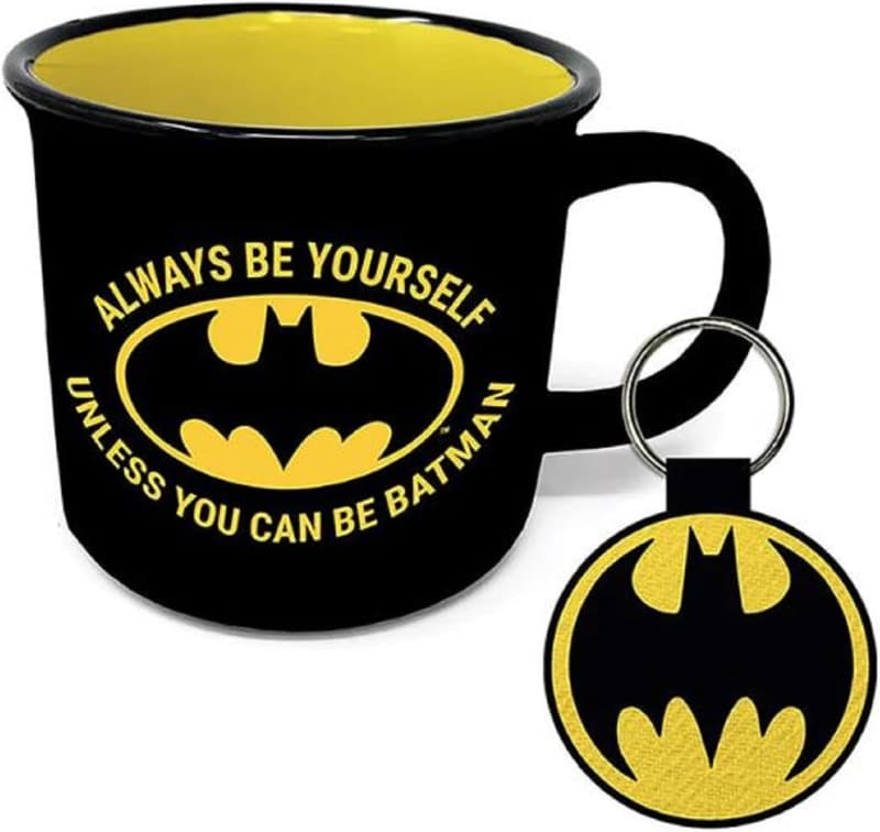 Batman Geschenkset: Tasse & Schlüsselanhänger im Be Batman Design