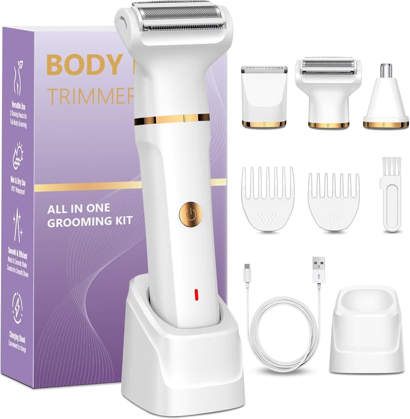 Wiederaufladbarer 3-in-1 Intimrasierer für Damen, wasserdicht