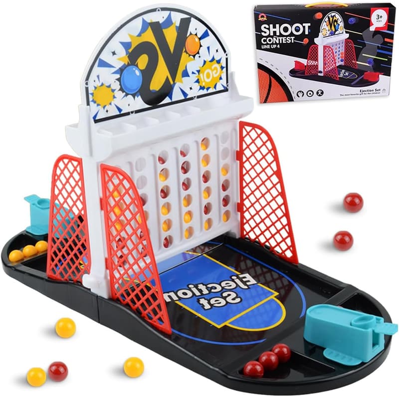Tisch-Basketball Spielset für Kinder & Erwachsene - Doppeltes Wettkampf-Spiel