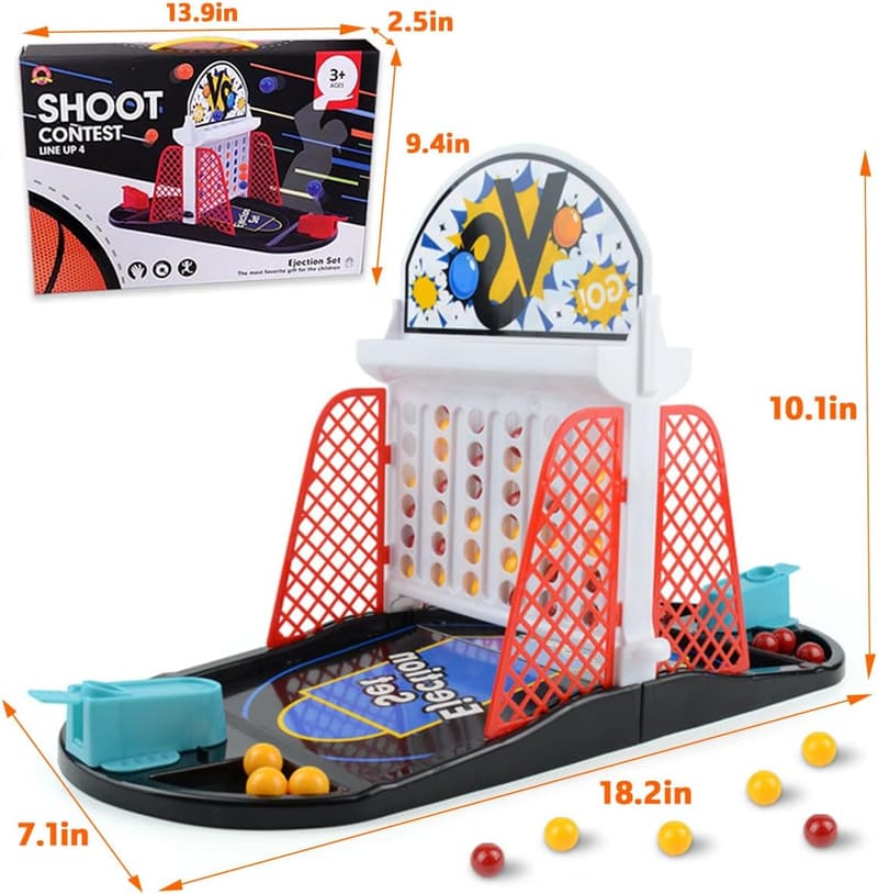 Tisch-Basketball Spielset für Kinder & Erwachsene - Doppeltes Wettkampf-Spiel