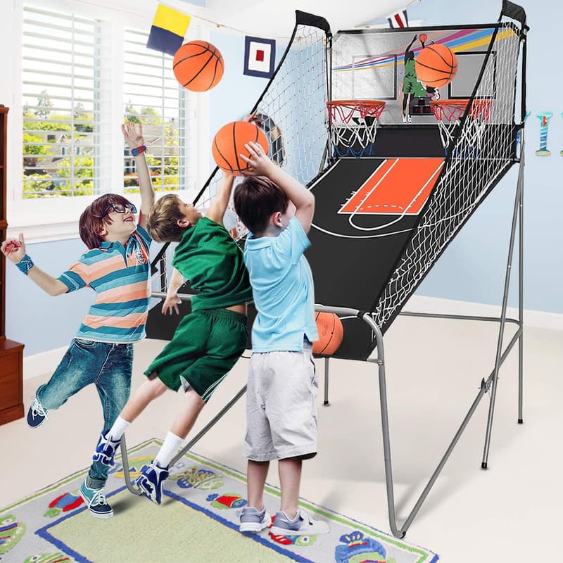 Elektronischer Basketballautomat mit Anzeigetafel und 8 Spielmodi