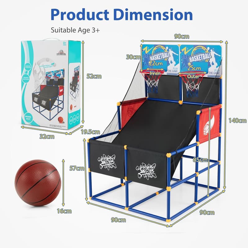 Basketballspiel für Kinder – Arcade Basketballkorb für 2 Spieler