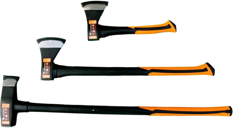 FUXTEC 3-teiliges Axtset – Beil, Axt und Spaltaxt für Holzarbeiten