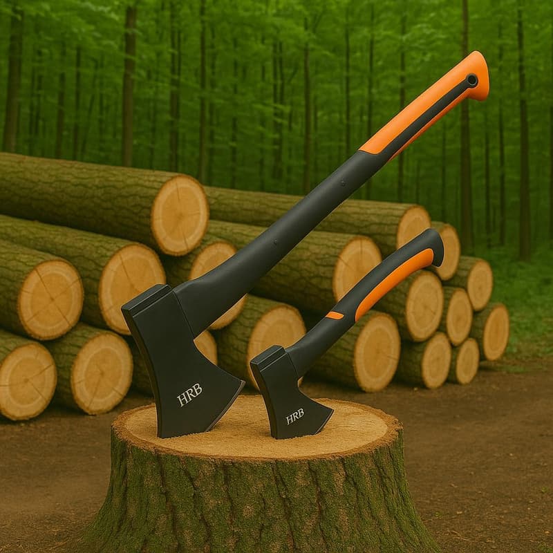 HRB Axt-Set 2-teilig: 600g Beil & 1250g Spaltaxt für Holzspaltung