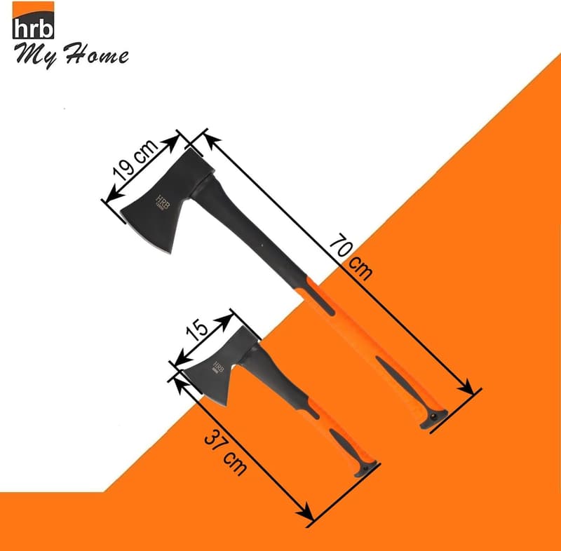HRB Axt-Set 2-teilig: 600g Beil & 1250g Spaltaxt für Holzspaltung