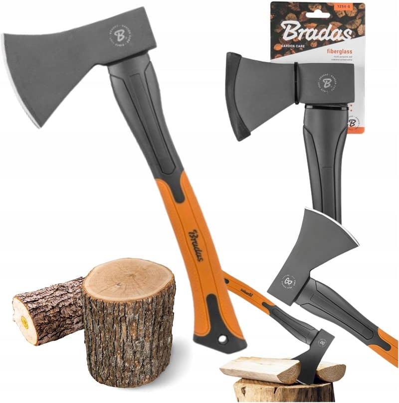 Universale Gartenbeil aus gekohltem Stahl – 800g – Ideal für Holzspalten