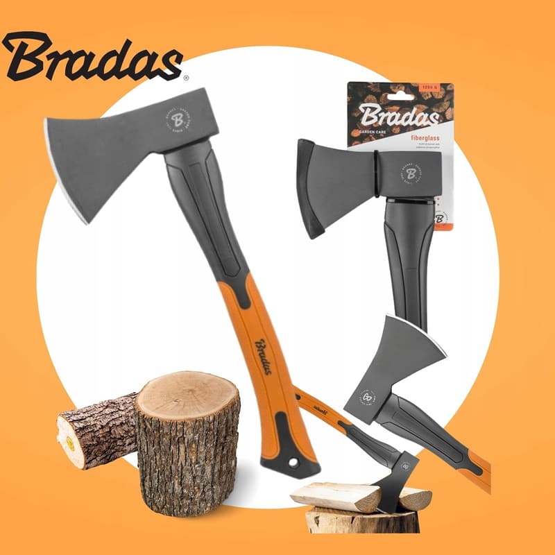 Universale Gartenbeil aus gekohltem Stahl – 800g – Ideal für Holzspalten