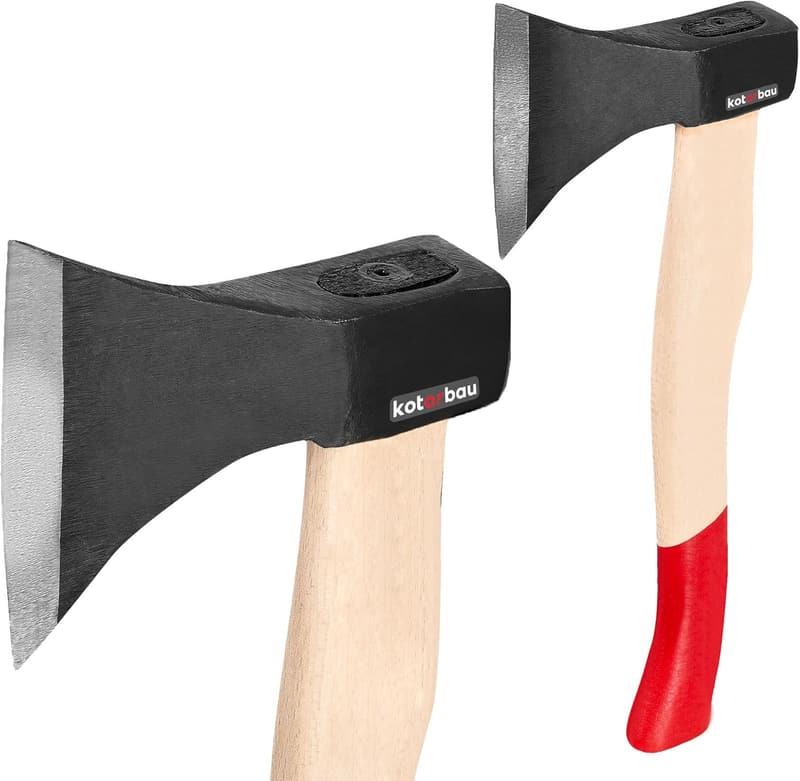 KOTARBAU Spaltbeil 0,6 kg mit Holzstiel, 358 mm Länge