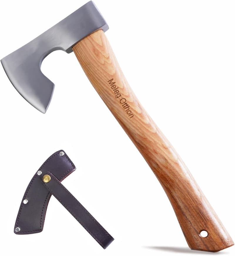 Handgeschmiedete 36 cm Wikinger Axt mit Scheide für Männer