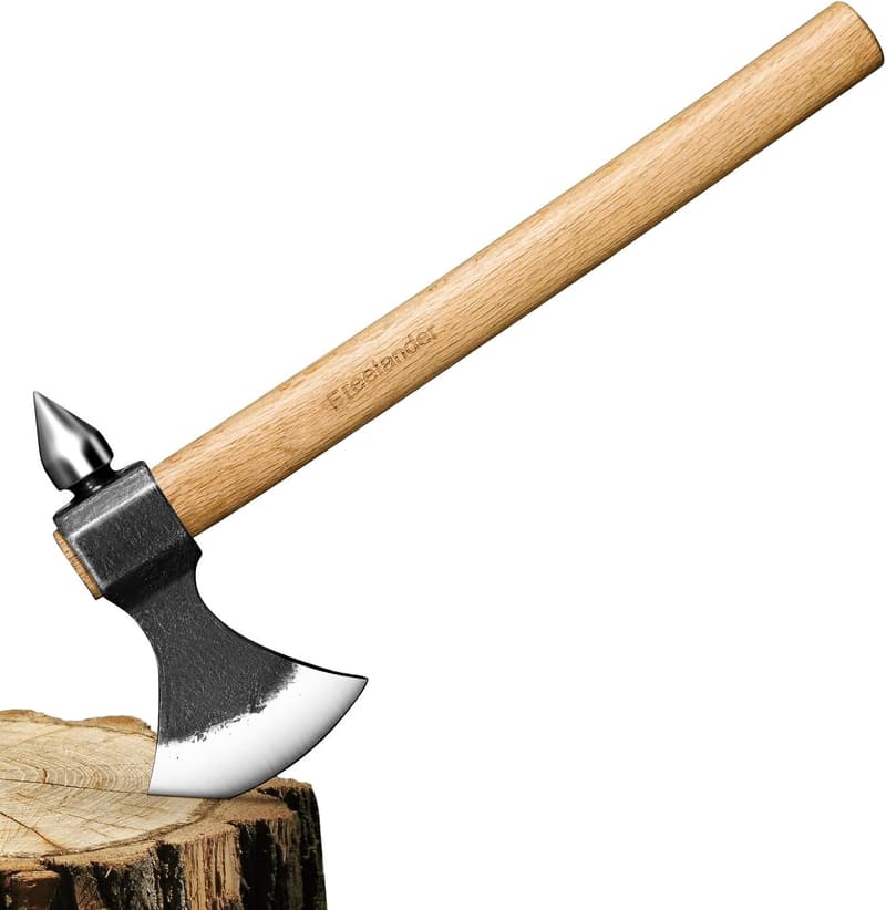 Handgeschmiedete Spaltaxt mit Hammer für Männer – Outdoor Camping Beil