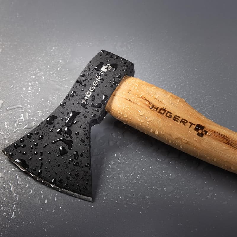 Mehrzweck-Axt 800g mit ergonomischem Hickory-Griff, gehärtetes Axtblatt