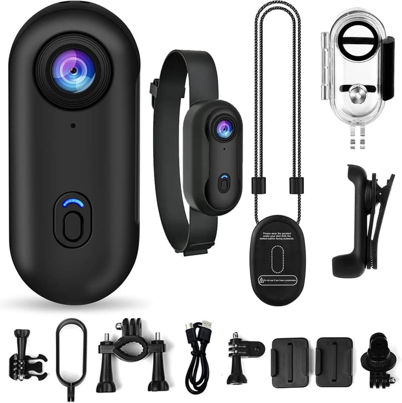 Gosnap 4K Actionkamera mit WiFi und 170° Weitwinkel für Reisen und Radfahren
