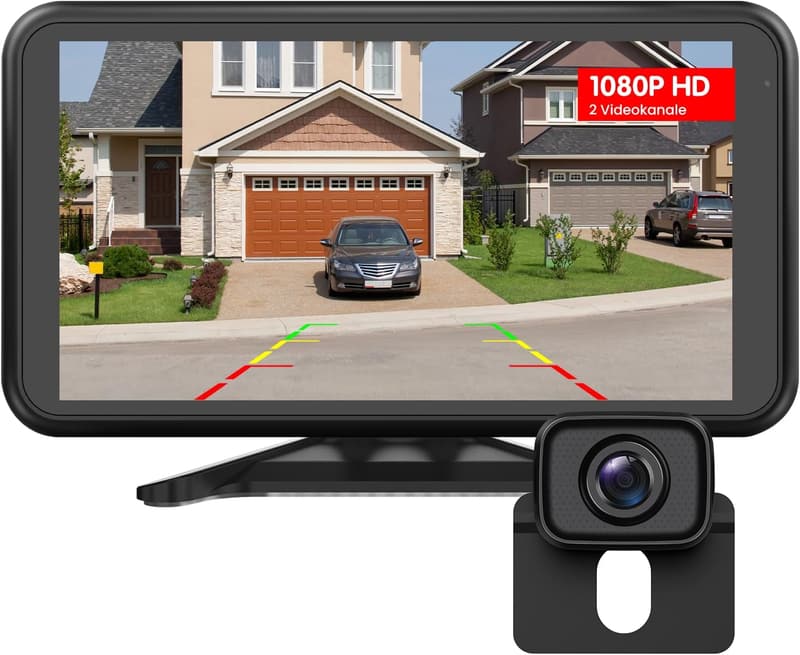 Kabellose Rückfahrkamera für Auto: 4,8 Zoll HD 1080P mit Nachtsicht