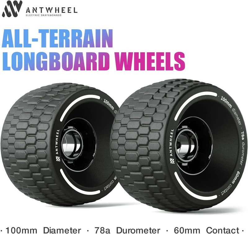 All-Terrain Longboard-Räder 100 mm für Elektro-Skateboards, 78A Urethan