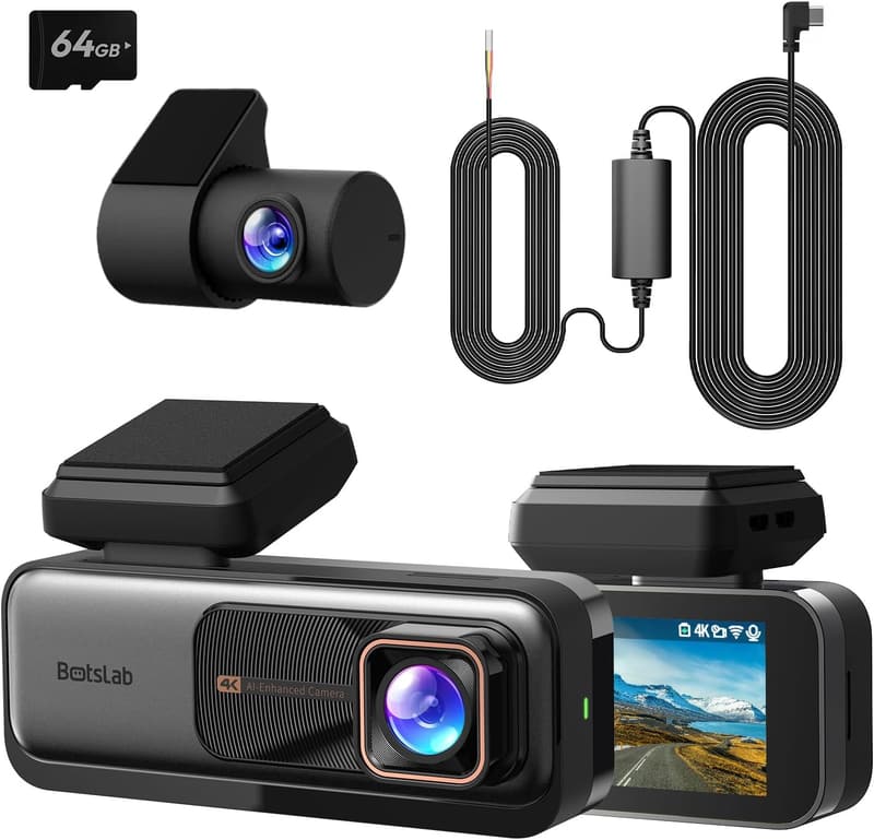 Dashcam 4K+2K mit GPS, WiFi & Nachtsicht – Auto-Kamera für 24/7 Parküberwachung
