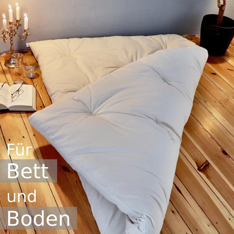 SHIATSU FUTON Baumwollmatratze 100 cm – Hochwertige Schlafmatte