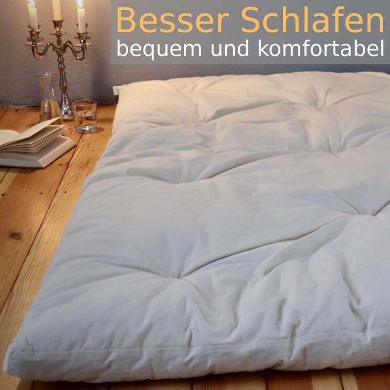 SHIATSU FUTON Baumwollmatratze 100 cm – Hochwertige Schlafmatte