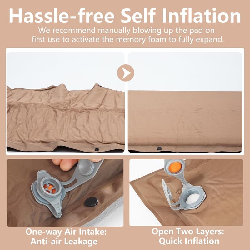 Selbstaufblasende Campingmatratze aus Schaumstoff für Outdoor-Aktivitäten