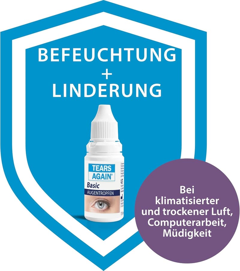 Hyaluron Augentropfen 0,2% für trockene und müde Augen, 15ml