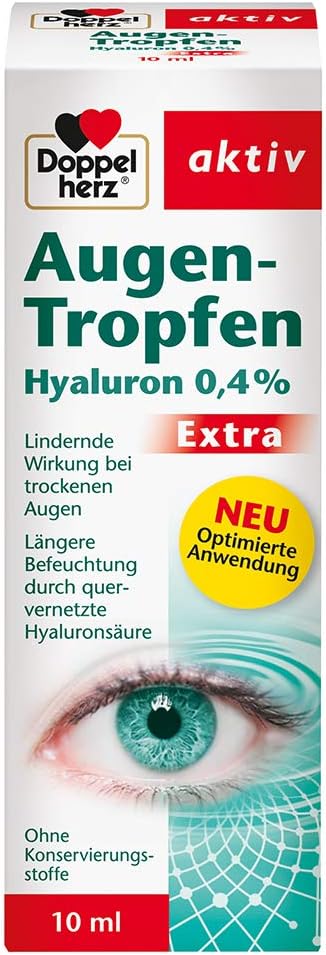 Doppelherz Hyaluron Augentropfen 0,4% – 10 ml für trockene Augen