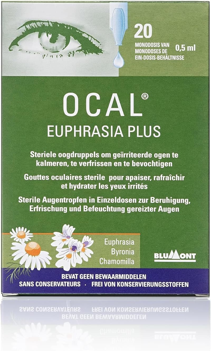 Schmierstoff-Augentropfen für trockene und gereizte Augen, 20 x 0,5 ml