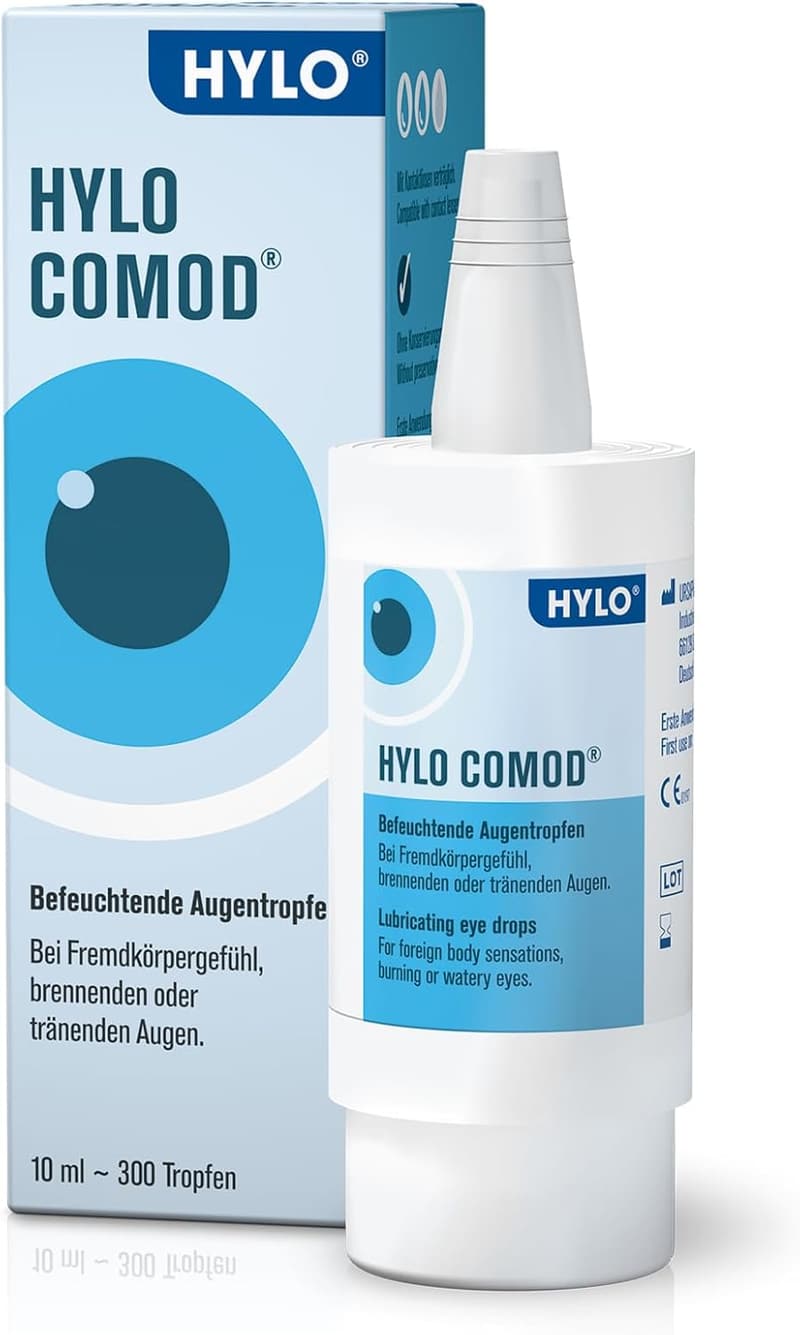 HYLO COMOD Augentropfen mit Hyaluronsäure für trockene Augen, 10 ml