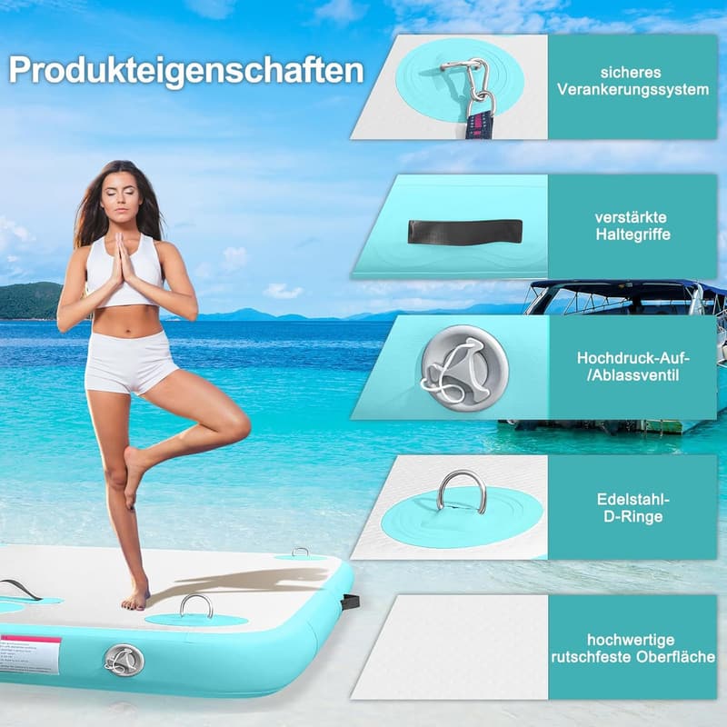 Aufblasbare Badeplattform für See, Pool und Strand