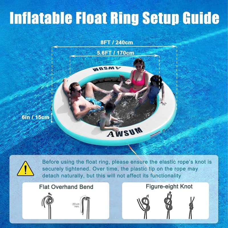 Aufblasbare Wasserhängematte für Pool und See