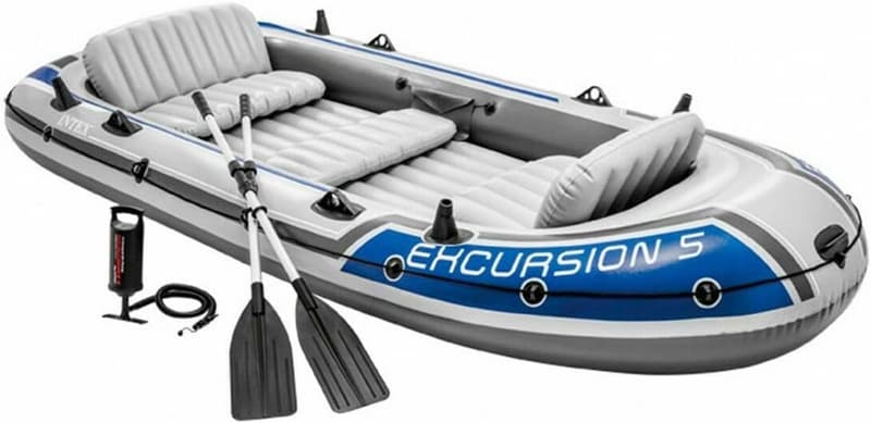 Intex Excursion 5 Schlauchboot Set - 4-teilig, 366 x 168 cm, mehrfarbig