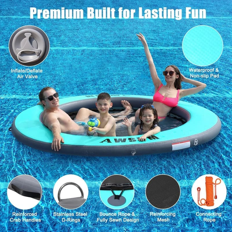 Aufblasbare Wasserhängematte für Pool und See