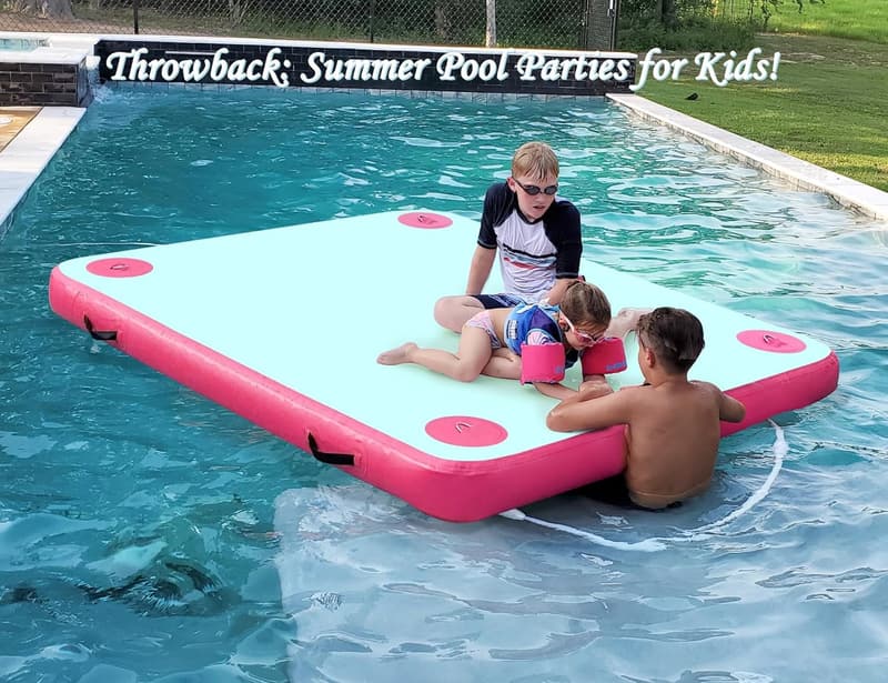 Aufblasbares Schwimmdock für Erwachsene – rutschfeste Plattform mit Tragetasche