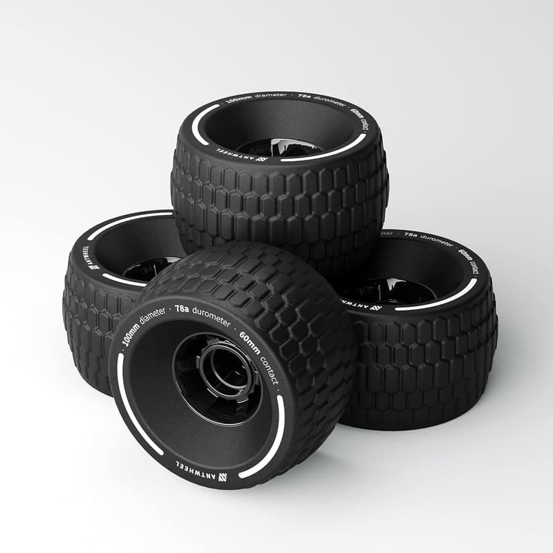 ANTWHEEL All-Terrain Urethan-Räder für Elektro-Skateboards, 100 mm, 78A