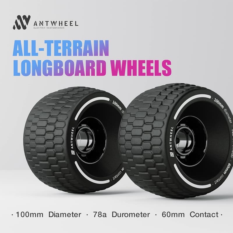 ANTWHEEL All-Terrain Urethan-Räder für Elektro-Skateboards, 100 mm, 78A