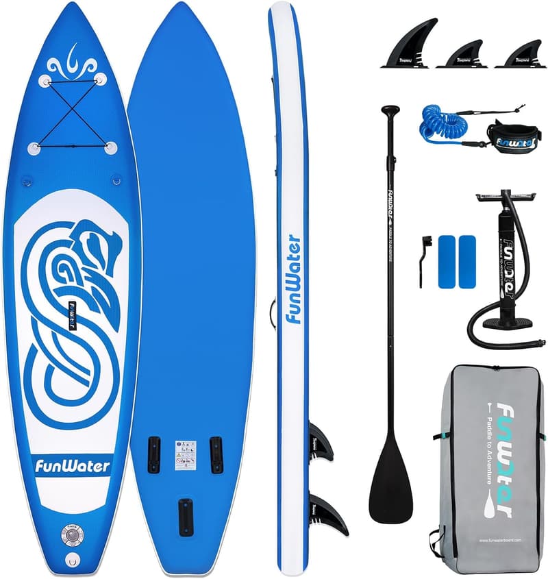 Aufblasbares SUP Paddleboard für Erwachsene mit verstellbarem Paddel und Zubehör