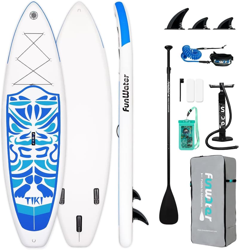 Aufblasbares SUP Paddleboard für Erwachsene mit verstellbarem Paddel und Zubehör