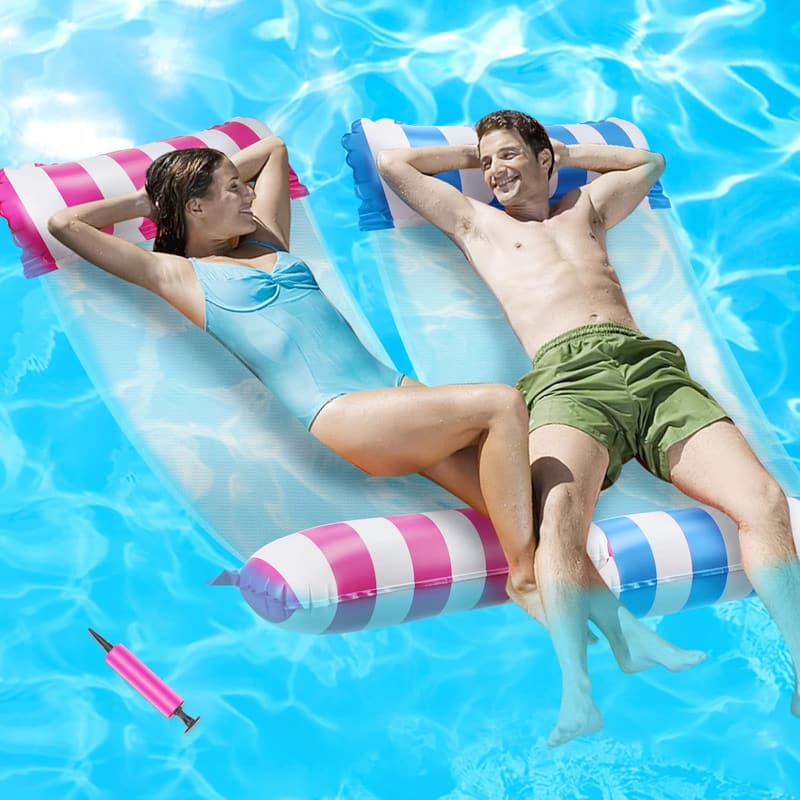 4-in-1 Aufblasbare Wasserhängematte mit Luftpumpe für Pool und Strand
