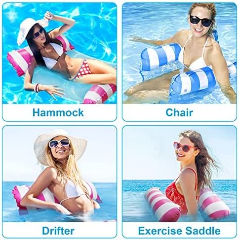4-in-1 Aufblasbare Wasserhängematte mit Luftpumpe für Pool und Strand