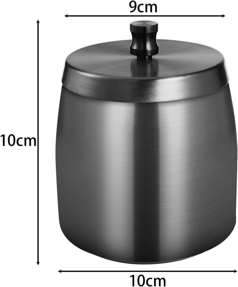 Edelstahl Aschenbecher mit Deckel für Außenbereiche und Schreibtisch