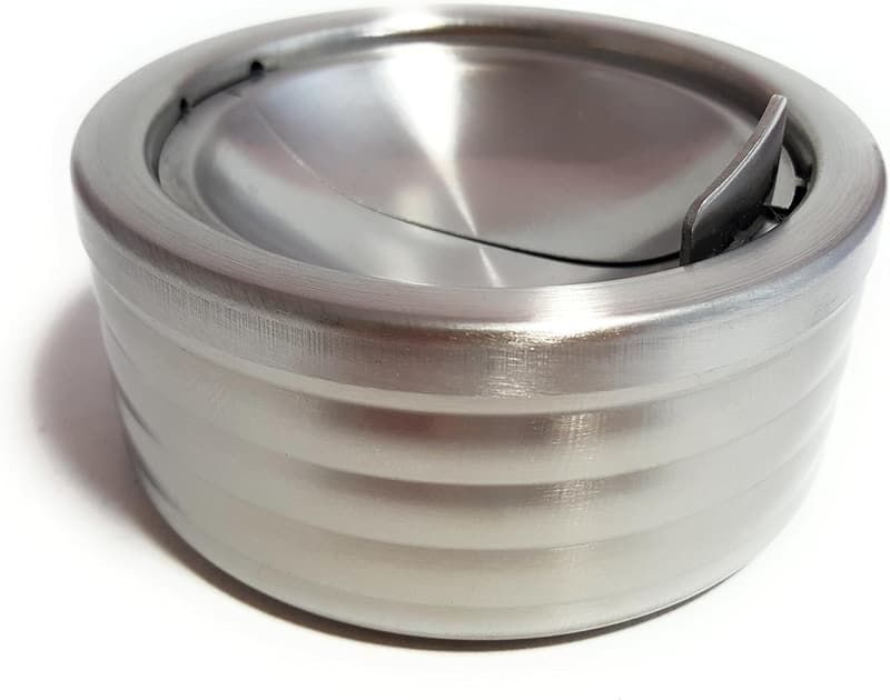 Edelstahl Windaschenbecher mit Deckel – Sturmaschenbecher für Bars