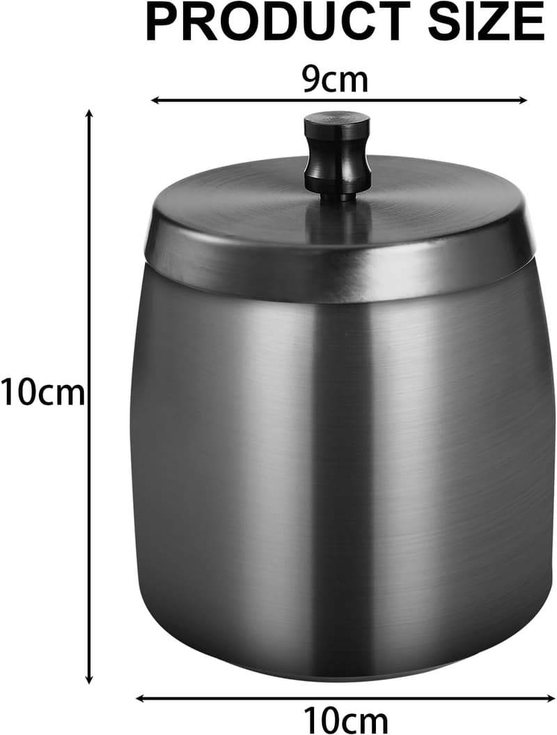 Sturm-Aschenbecher aus Edelstahl mit Deckel für drinnen und draußen